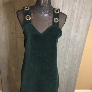 Wild Fable Green Corduroy Overall Dress Size L